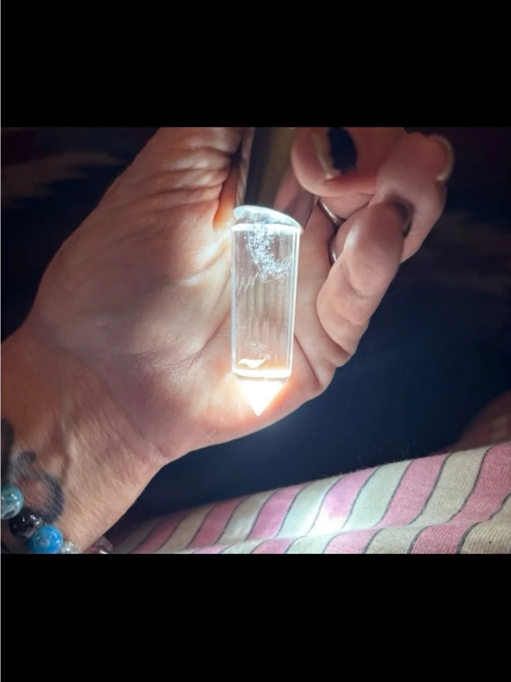 Clear Double-Terminated Quartz Point - Picture 4 of 4